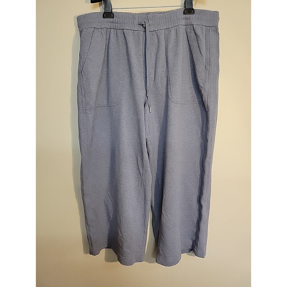 Athleta Womens Farallon Heathered Wide Crop Pants Size 20 Activewear Athleisure